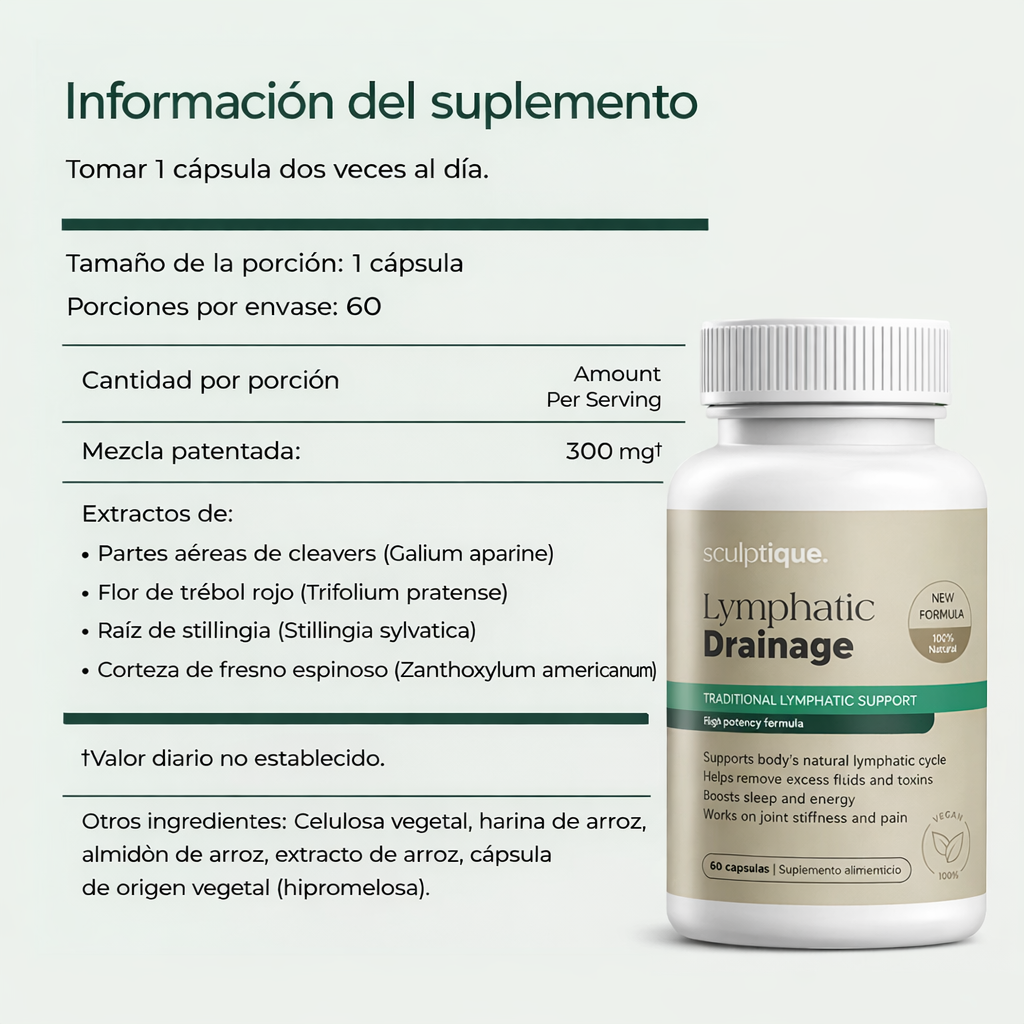 Linfo-Glow™ | Drenaje Linfático - Elimina Exceso de Fluidos y Toxinas