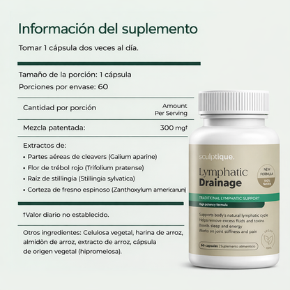 Linfo-Glow™ | Drenaje Linfático - Elimina Exceso de Fluidos y Toxinas