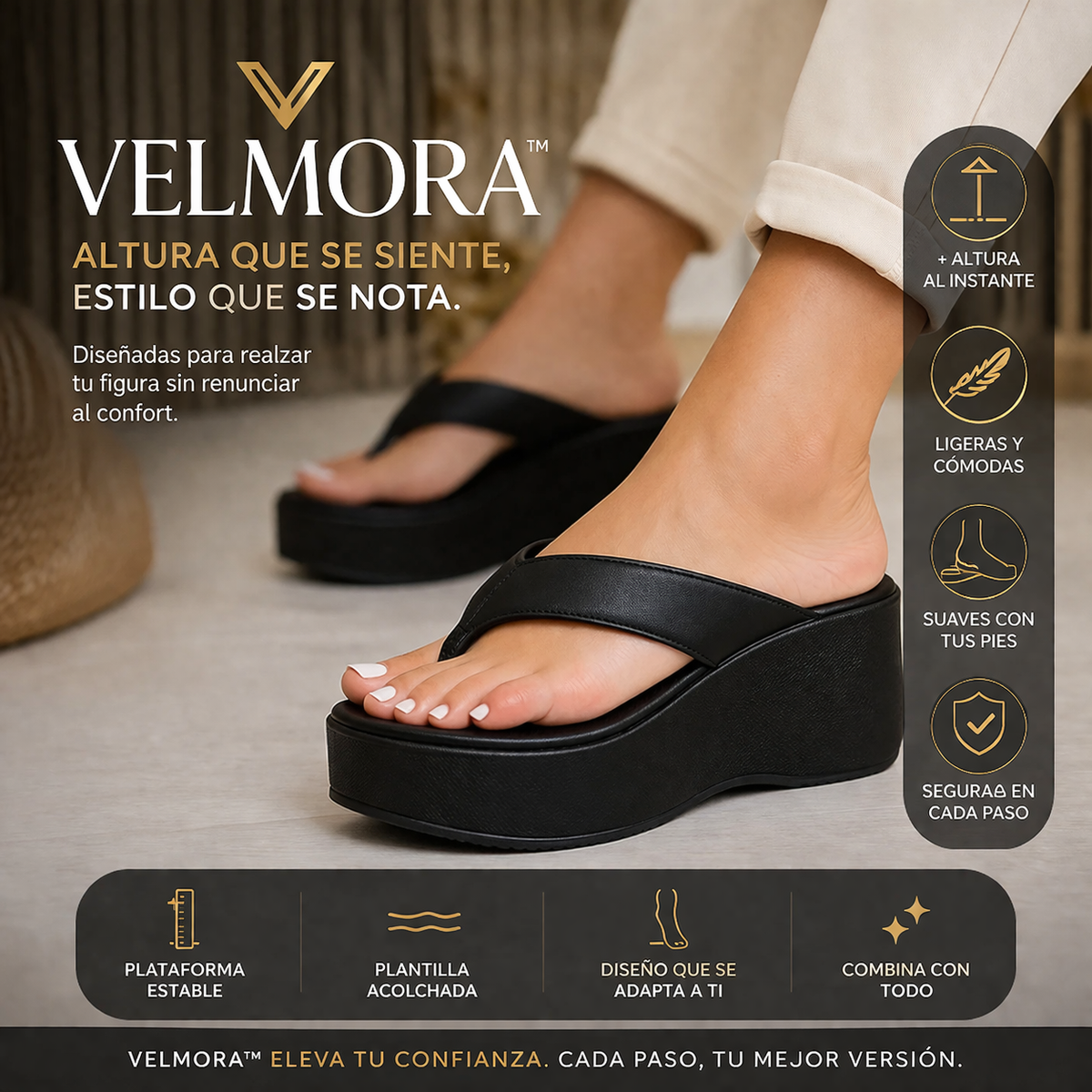 VELMORA™ | Altura que se siente, estilo que se nota.