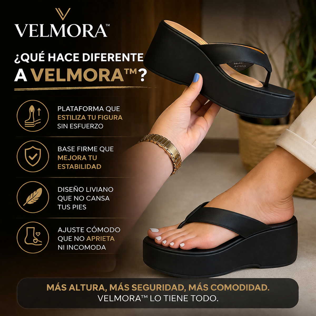 VELMORA™ | Altura que se siente, estilo que se nota.
